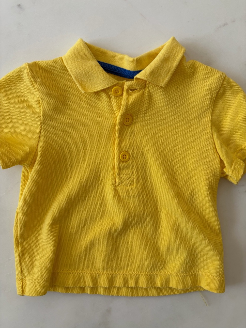 Little Me Sunny Yellow Anchor Short-Sleeve Polo